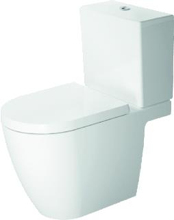 DURAVIT ME BY STARCK STAAND TOILET VOOR COMBINATIE 650 MM WIT HOOGGLANS DIEPSPOELER GESLOTEN HYGIENEGLAZE VOOR OP TOILET GEMONTEERDE STORTBAK 0 L / 4,5 L PK 