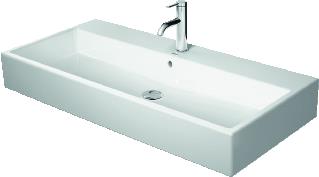 DURAVIT VERO AIR WASTAFEL 1000 MM WIT HOOGGLANS KRAANVLAK ZONDER KRAANGAT GESLEPEN WONDERGLISS 