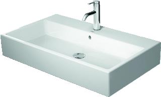 DURAVIT VERO AIR WASTAFEL 800 MM WIT HOOGGLANS KRAANVLAK ZONDER KRAANGAT WONDERGLISS 