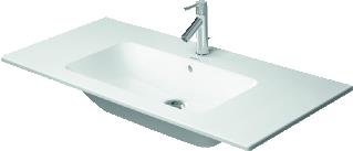 DURAVIT ME BY STARCK WASTAFEL 1030 MM WIT HOOGGLANS KRAANVLAK ZONDER KRAANGAT OVERLOOP WONDERGLISS 