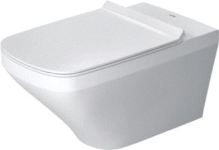 DURAVIT DURASTYLE WANDWC 620 MM WIT HOOGGLANS DIEPSPOELER GESLOTEN HYGIENEGLAZE DURAFIX 3 L / 4,5 L PK