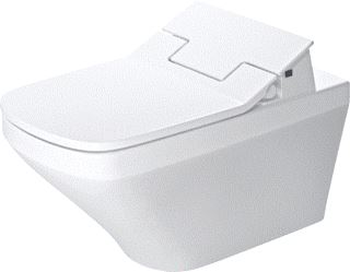 DURAVIT DURASTYLE WAND-WC VOOR DOUCHETOILETZITTING WIT HOOGGLANS 376X620X350 MM