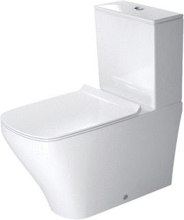 DURAVIT DURASTYLE STAAND TOILET VOOR COMBINATIE 705 MM WIT HOOGGLANS DIEPSPOELER GESLOTEN HYGIENEGLAZE VOOR OP TOILET GEMONTEERDE STORTBAK 0 L / 4,5 L PK 