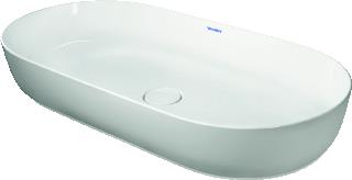 DURAVIT LUV OPZETWASTAFEL 800 MM KLEUR BINNENKANT WIT HOOGGLANS / KLEUR BUITENKANT GRIJS ZIJDEMAT AANTAL KRAANGATEN PER WASBAK: 0 POSITIE ZEEPDISPENSER: ZONDER GESLEPEN