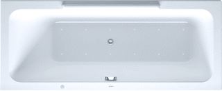 DURAVIT DURASTYLE WHIRLPOOL 1700X700 MM WIT AIR-SYSTEEM INBOUWVERSIE ACRYL RECHTHOEKIG MET 1 SCHUINE ZIJDE MET AFVOER-OVERLOOPGARNITUUR 