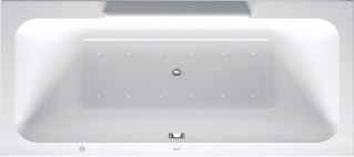 DURAVIT DURASTYLE WHIRLPOOL 1800X800 MM WIT AIR-SYSTEEM INBOUWVERSIE ACRYL RECHTHOEKIG MET 2 SCHUINE ZIJDEN MET AFVOER-OVERLOOPGARNITUUR 