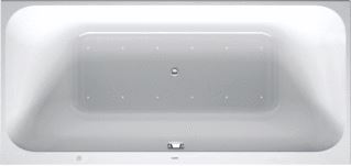 DURAVIT HAPPY D.2 WHIRLPOOL 1900X900 MM WIT AIR-SYSTEEM INBOUWVERSIE ACRYL RECHTHOEKIG MET 2 SCHUINE ZIJDEN MET AFVOER-OVERLOOPGARNITUUR 