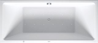 DURAVIT VERO AIR WHIRLPOOL 1800X800 MM WIT AIR-SYSTEEM VRIJSTAAND NAADLOOS ACRYL PANEEL ACRYL RECHTHOEKIG MET 2 SCHUINE ZIJDEN MET AFVOER-OVERLOOPGARNITUUR 