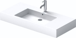 DURAVIT VERO MEUBELWASTAFEL MET KRAANGAT MET OVERLOOP 105X49CM MET WG WIT 