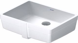 DURAVIT VERO ONDERBOUWWASTAFEL 43 X 35 CM ZONDER KRAANGAT MET OVERLOOP WIT 