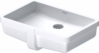 DURAVIT VERO INBOUWWASTAFEL 485 MM WIT HOOGGLANS ZONDER KRAANGAT OVERLOOP 