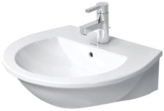 DURAVIT DARLING NEW WASTAFEL 55X48CM 1 KRAANGAT WIT 