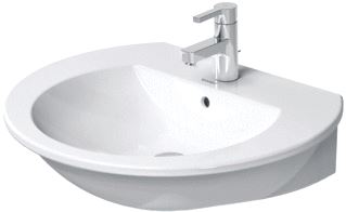 DURAVIT DARLING NEW WASTAFEL 65X55CM 1 KRAANGAT WIT 