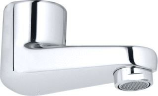 GROHE BUISUITLOOP SANITAIRKRAAN MET LAMINAIR-STRAALREGELAAR 58MM HOOGTE 77MM VOORSPRONG UITLOOP DRAAIBAAR CHROOM 