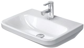 DURAVIT DURASTYLE WASTAFEL 600 MM WIT HOOGGLANS KRAANVLAK ZONDER KRAANGAT WONDERGLISS 