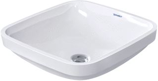 DURAVIT DURASTYLE INBOUWWASTAFEL 400 MM WIT HOOGGLANS ZONDER KRAANGAT OVERLOOP POSITIE ZEEPDISPENSER: ZONDER 