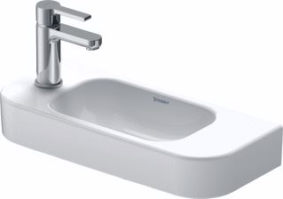 DURAVIT HAPPYD 2 FONTEIN MET OVERLOOP MET KRAANGAT LINKS 50X22CM MET WG WIT 