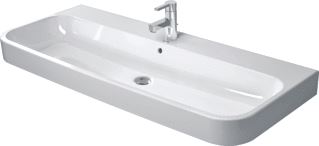 DURAVIT HAPPYD 2 MEUBELWASTAFEL MET OVERLOOP MET 1 KRAANGAT 120X50.5CM MET WG WIT 