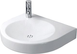 DURAVIT ARCHITEC WASTAFEL 575 MM WIT HOOGGLANS KRAANVLAK AANTAL KRAANGATEN PER WASBAK: 1 