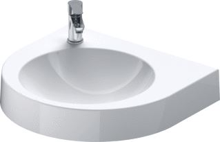 DURAVIT ARCHITEC WASTAFEL 575 MM WIT HOOGGLANS KRAANVLAK AANTAL KRAANGATEN PER WASBAK: 1 