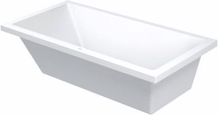 DURAVIT STARCK BAD 1800X900 MM KLEUR BINNENKANT WIT INBOUWVERSIE ACRYL RECHTHOEKIG MET 1 SCHUINE ZIJDE OVERLOOP