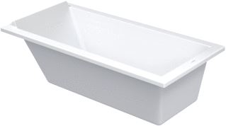 DURAVIT STARCK BAD 1700X800 MM KLEUR BINNENKANT WIT INBOUWVERSIE ACRYL RECHTHOEKIG MET 1 SCHUINE ZIJDE OVERLOOP