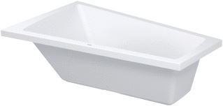 DURAVIT PAIOVA BAD 1700X1000 MM KLEUR BINNENKANT WIT INBOUWVERSIE ACRYL TRAPEZIUMVORMIG MET 1 SCHUINE ZIJDE OVERLOOP 