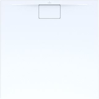 VILLEROY & BOCH ARCHITECTURA METALRIM ACRYL DOUCHEBAK 800X800X15MM MET AFVOERKAP ZONDER ONDERSTEUNING WIT