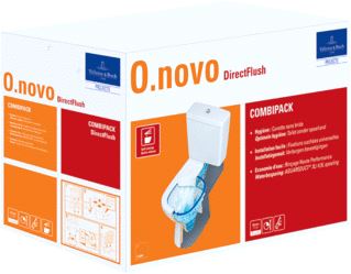 VILLEROY & BOCH O.NOVO COMBI-PACK STAAND DIRECTFLUSH AFVOER HORIZONTAAL WIT ALPINE KERAMIEKPLUS 