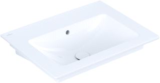 VILLEROY & BOCH VENTICELLO FONTEIN 65 X 50 CM WIT CERAMICPLUS ZONDER KRAANGAT MET OVERLOOP 