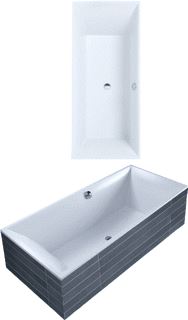 VILLEROY & BOCH WHIRLPOOL SQUARO SLIM LINE AIRPOOL COMFORT (AC) RECHTHOEK 1700X750MM ALPINE WIT TECHNIEK POSITIE 2