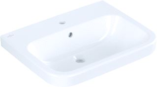 VILLEROY & BOCH ARCHITECTURA WASTAFEL 600X470 MM MET OVERLOOP 1 KRAANGAT CERAMICPLUS ALPINE WIT 