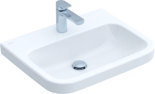 VILLEROY & BOCH ARCHITECTURA WASTAFEL 600X470 MM ZONDER OVERLOOP 1 KRAANGAT CERAMICPLUS ALPINE WIT 