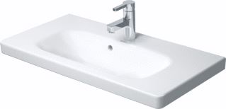 DURAVIT DURASTYLE WASTAFEL 785 MM WIT HOOGGLANS KRAANVLAK MET 1 KRAANGAT OVERLOOP POSITIE ZEEPDISPENSER: ZONDER 