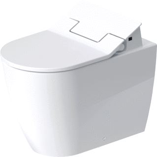 DURAVIT STARCK ME CLOSETPOT DIEPSPOEL STAAND BACK TO WALL T.B.V. SENSOWASH CLOSETZITTING 37X60CM MET VERDEKTE BEVESTIGING WIT 