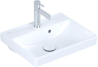 VILLEROY & BOCH AVENTO FONTEIN 1-GAT ARMATUUR KRAANGAT DOORGESTOKEN OVERLOOP 450 X 370MM (BXD) APLINE WIT KERAMIEKPLUS 