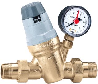 CALEFFI 5350 DRUKVERMINDERAAR 3/4 MET UITNEEMBAAR MONOBLOKPATROON EN MANOMETER 