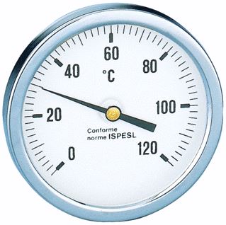 CALEFFI THERMOMETER ACHTERAANSLUITING 1/2 0-120°C L 45MM 