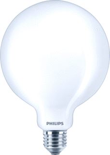 PHILIPS CLASSIC LED-LAMP BOL E27 7W 806LM 4000K CRI80 MAT WIT IP20 DXL 125X177MM 