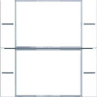 GIRA WIPPENSET 2-VOUDIG MET TEKSTKADER VOOR TASTSENSOR 4 SYSTEM 55 CLEAR ZUIVER WIT GLANZEND