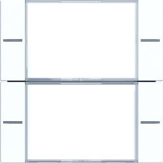 GIRA WIPPENSET 2-VOUDIG MET TEKSTKADER VOOR TASTSENSOR 4 SYSTEM 55 CLEAR ZUIVER WIT MAT