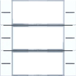 GIRA WIPPENSET 3-VOUDIG MET TEKSTKADER VOOR TASTSENSOR 4 SYSTEM 55 CLEAR ZUIVER WIT MAT