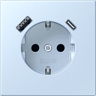 JUNG WCD MET R/A + LADER USB A+C SAF+ LC32023