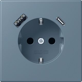 JUNG WCD MET R/A + LADER USB A+C SAF+ LC4320H