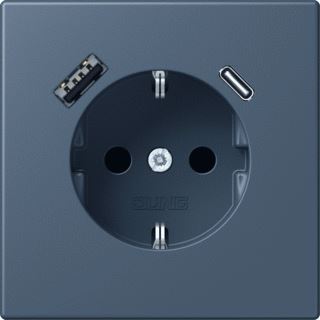 JUNG WCD MET R/A + LADER USB A+C SAF+ LC4320U