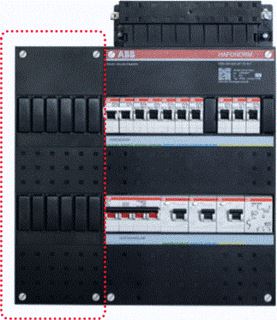 ABB HAFONORM INSTALLATIEKAST HNL OPBOUW 2X6MOD MET UITSPARING KUNSTSTOF IP20 HXBXD 330X110X75 MM ZWART 