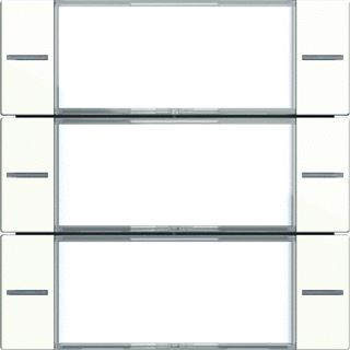 GIRA WIPPENSET 3-VOUDIG MET TEKSTKADER VOOR TASTSENSOR 4 SYSTEM 55 CLEAR / CREME WIT GLANZEND 