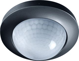 ESYLUX KNX-AANWEZIGHEIDSSENSOR VOOR PLAFONDINBOUW MET DETECTIEHOEK VAN 360° 24 M SWART