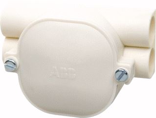 ABB KABELDOOS MET INVOERTULE ZELFSLUITEND IP44 RAL7035 AFM. 65X65X32 