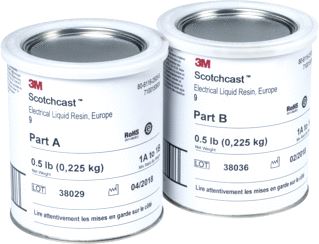 3M SCOTCHCAST KABELHARS GEVULD EPOXYHARS FLEXIBEL INHOUD 9070G OPSLAGBESTENDIGHEID IN MAANDEN 24 ZELFDOVEND